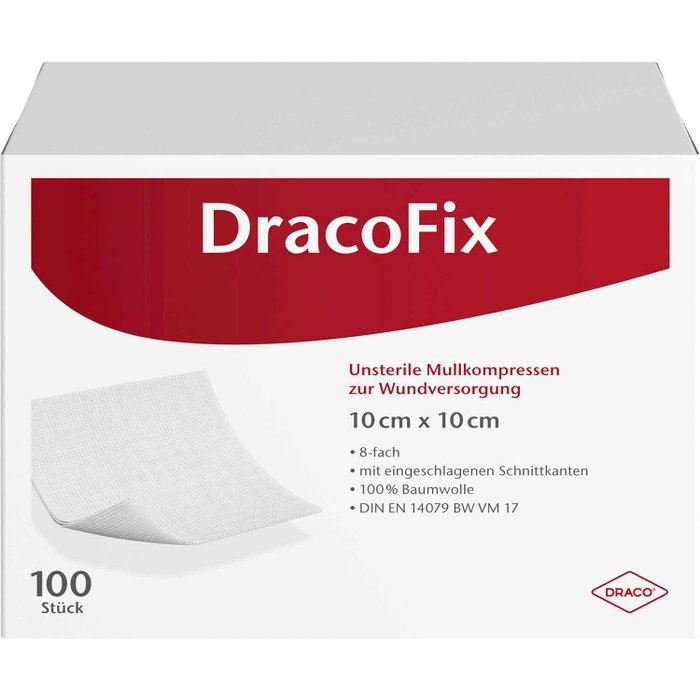 DracoFix Mullkompressen unsteril. Packshot