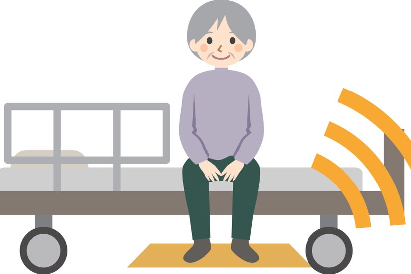 Krankenpflege zuhause, digitale Anbindung, Illustration