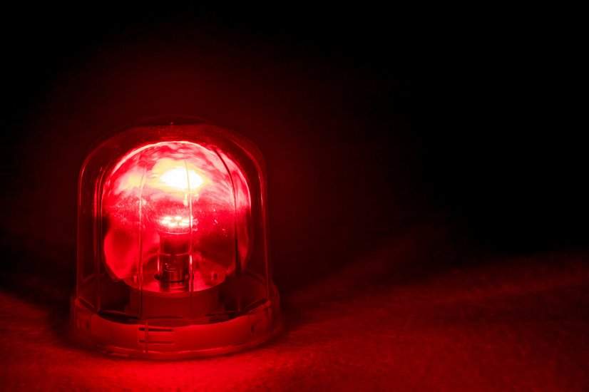 Notfall, rote Warnleuchte