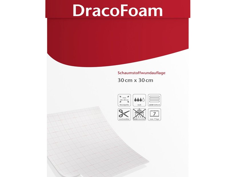 DracoFoam Schaumstoffwundauflage 30x30 cm, Packshot