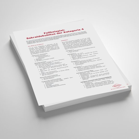 Vorschaubild Handout: Fallbeispiel – Sakraldekubitus der Kategorie 4