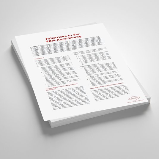 Vorschaubild Handout: Fallstricke bei der EBM-Abrechnung
