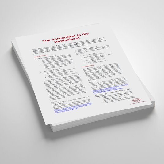 Vorschaubild Handout: Top vorbereitet für die Impfsaison!