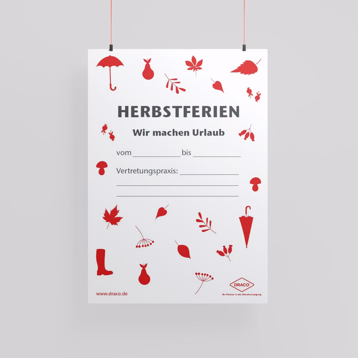 Vorschau Draco Plakat Herbstferien - Variante a