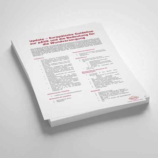 Handout: Europäische Guideline zur pAVK und die Wundversorgung